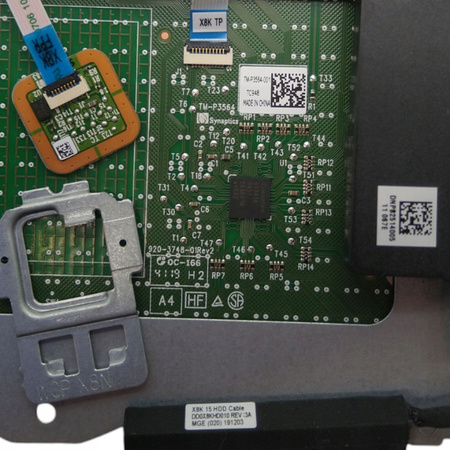 Ramka, przewód HDD, czytnik linii, obudowa gniazda LAN laptopa HP 450 G7