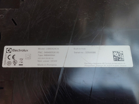 Płyta indukcyjna Electrolux Induction 300 LIB60424CK 59 cm czarna