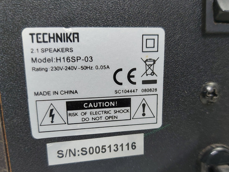 Głośniki komputerowe 2.1 Technika H16SP-03