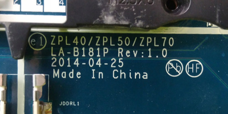 Płyta główna laptopa HP ZPL40/ZPL50/ZPL70 LA-B181P i5-5200U