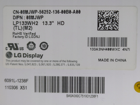 Matryca LG LP133WH2 13,3" 1366x768px 40pin MATOWA