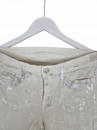 7 for all Mankind Spodnie Damskie Białe Rozmiar S