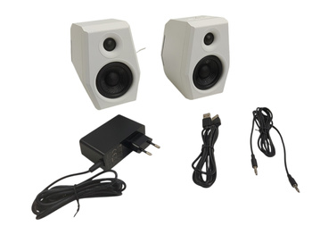 Zestaw dwóch głośników gamingowych komputerowych RGB Sanyun 36W USB BT AUX