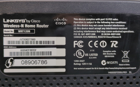 Router Linksys WRT120N 300 (Mbps) - 802.11n