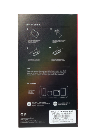Hartowane szkło Tel Protect Full Glue 6D do Samsung Galaxy S21 FE