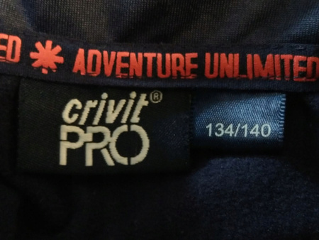 BLUZA CRIVIT ROZMIAR 134/140 GRANATOWA