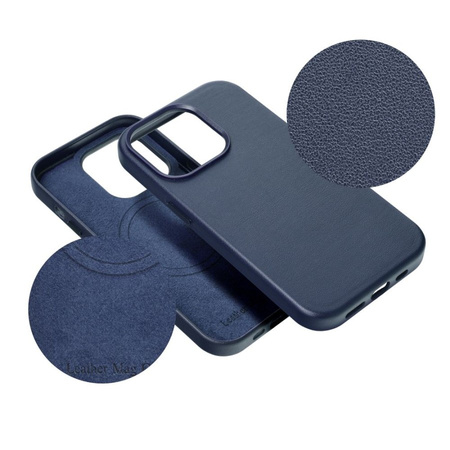 Etui MagSafe Leather Case do Apple iPhone 15 Pro Niebieskie