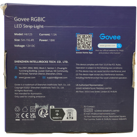 Taśma LED Govee H61253D2 Basic LED Strip Light 5m