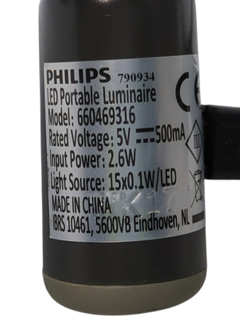 Lampa biurkowa LED Philips Geometry 1,5 W antracytowa