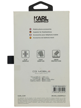 Etui Karl Lagerfeld MagSafe Plecki do Apple iPhone 15 bezbarwne