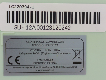 Maszyna do lodów Improve IMPGE12A 110W 1,2L automatyczna