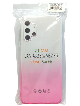 Etui Plecki do Samsung Galaxy A32 5G Clear Case Gradient 2mm różowy