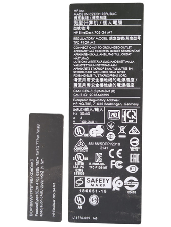 Komputer HP EliteDesk 705 G4 MT AMD Ryzen 3 PRO 2400G 8GB RAM 500GB HDD