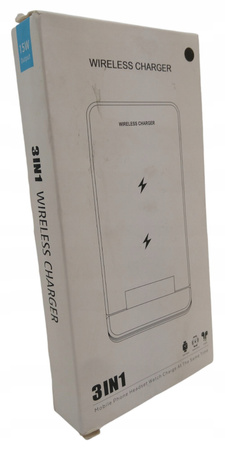 Ładowarka bezprzewodowa stacja dokująca 3 w 1 Czarna 18W