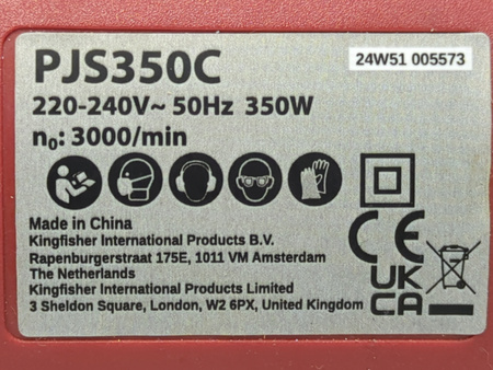 Wyrzynarka Performance Power PJS350C 350W 3000 obr/min kąt cięcia 45°