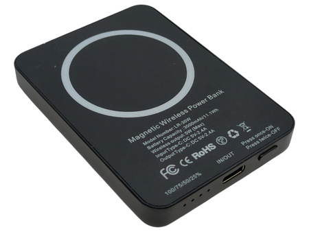 Karl Lagerfeld Powerbank indukcyjny 5W 3000mAh czarny MagSafe