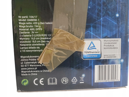 Wiatrak z oświetleniem LED Lethe Works GM8098-1