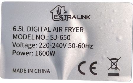 Frytkownica beztłuszczowa Extralink Smart Life SJ-650 6,5L 1600W