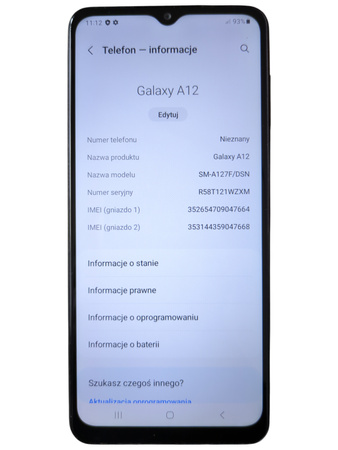 Smartfon Samsung Galaxy A12 SM-A127F/DSN 4GB RAM 64GB 6.5 cala czarny