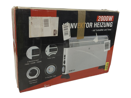 Grzejnik elektryczny konwektorowy 2000 W MIA&COCO CH-2000BA TIMER&TURBO