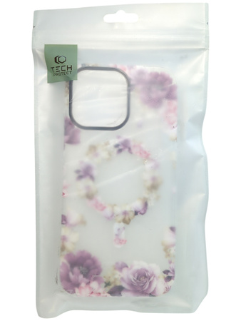 Etui Plecki do Iphone 14 Pro Max MagSafe Magmood Tech-Protect kwiaty