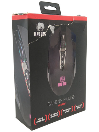 Mysz MAD DOG GM505 gamingowa RGB LED TILT-CLICK przełącznik OMRON