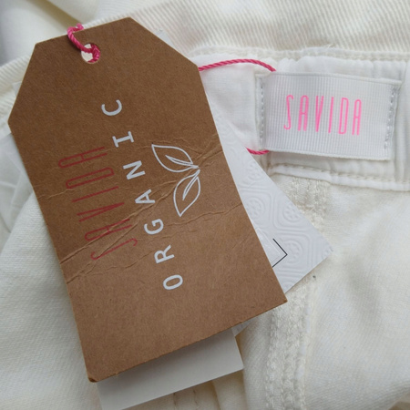 SPODNIE JEANS DAMSKIE SAVIDA ROZMIAR 44 BIAŁE