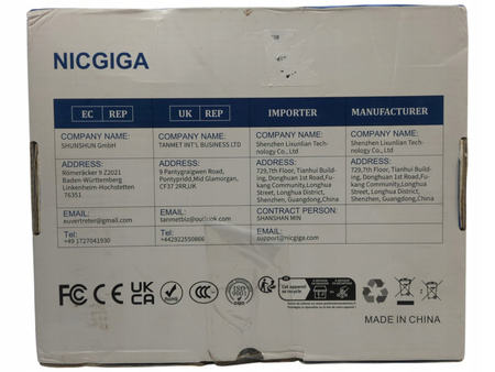 Switch Nicgiga GS0410P 5-port Gigabit 4x PoE+ 78W Plug&Play VLAN