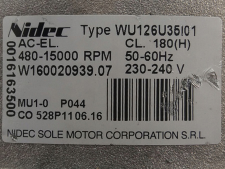 SILNIK NAPĘDOWY PRALKI NIDEC WU126U35I01 INDESIT