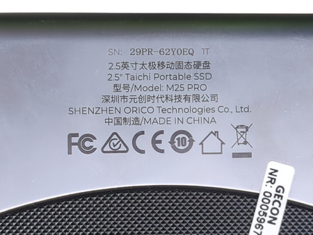 Dysk SSD zewnętrzny ORICO Taichi M25 PRO 1TB USB 3.2 560MB/s