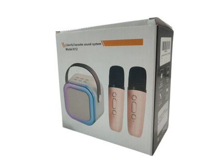 Mini Zestaw Do Karaoke 2szt Mikrofony + GŁOŚNIK BEZPRZEWODOWY DLA DZIECI