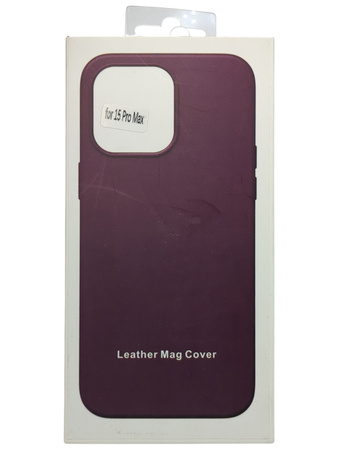 Etui MagSafe Leather Case do Apple iPhone 15 Pro Max fioletowe