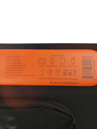 Składany panel słoneczny Jackery SolarSaga 100 100W