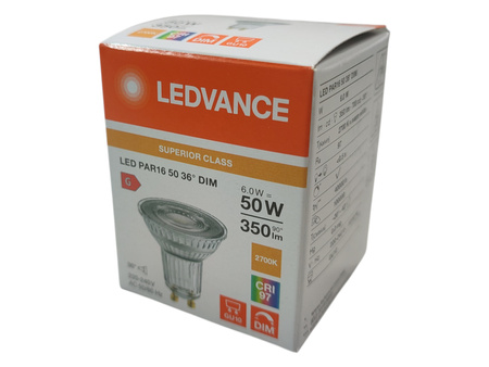 Żarówka Ledvance Superior LED Spot Reflektor GU10 PAR16 6W 350lm 36D