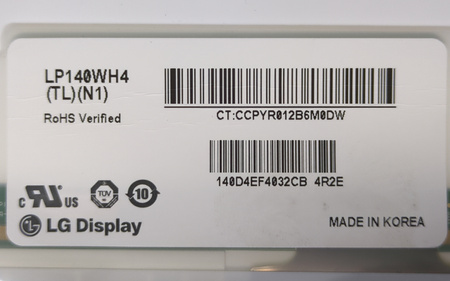 Matryca LCD LG LP140WH4 TL N1 14" 1366x768 błyszcząca