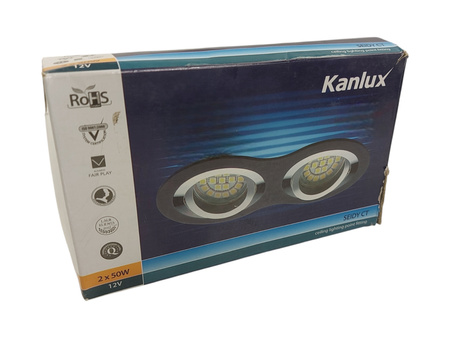 OPRAWA PUNKTOWA SUFITOWA SEIDY CT-DTO250-B 2X50W GU5.3 MR16 12V IP20