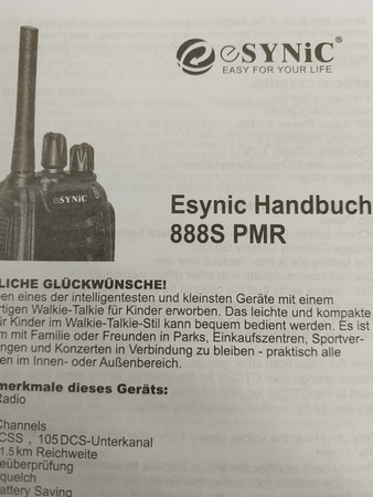 Walkie Talkies eSynic ESY082 akumulatorowe profesionalne 16 kanałów