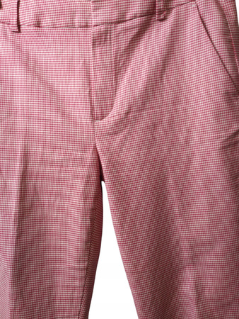 Spodnie damskie MASSIMO DUTTI Rozmiar 36 Czerwone w kratę