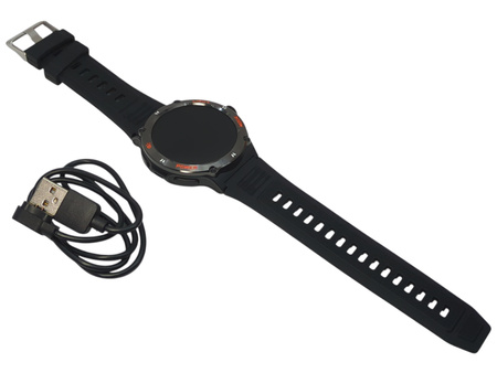 Wodoodporny smartwatch KT76 1.53" latarka kompas BT