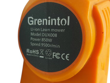 Podkaszarka kosa akumulatorowa Grenintol DUX008 Pomarańczowy
