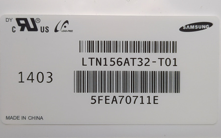 Matryca Samsung LTN156AT32-T01 15.6" 1366x768 HD LED błyszcząca