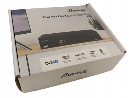 DEKODER DVB-T2 BROOKLYN BSTV3 PILOT CZARNY