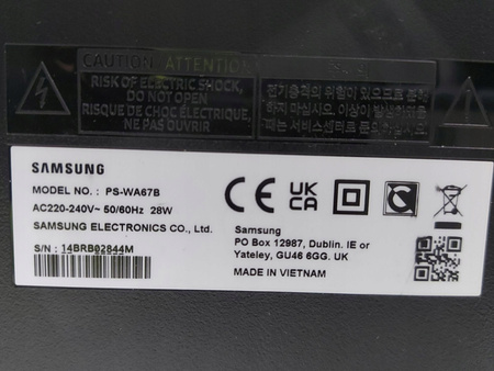 Subwoofer Samsung PS-WA67B