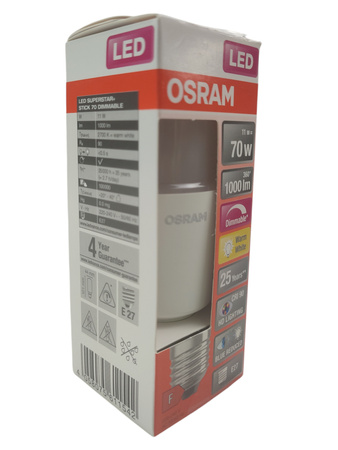 Zestaw 6 żarówek Osram LED Superstar+ Stick 11W 2700K E27