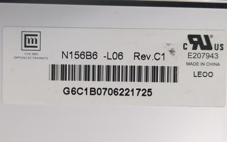 Matryca Chimei Innolux N156B6-L06 Rev.C1 15.6 HD 1366x768 LED 40pin