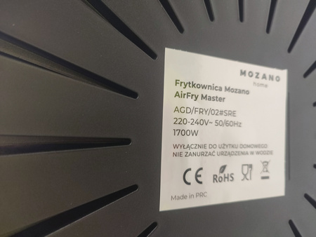Frytkownica beztłuszczowa Mozano AirFry Master 1700W 8l