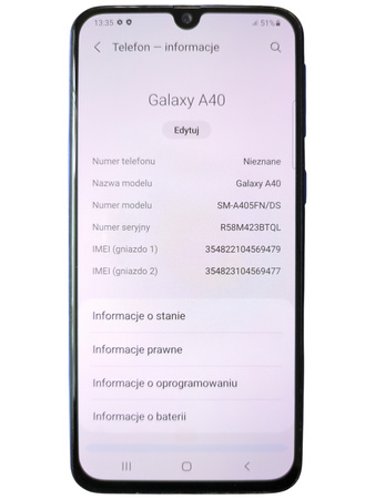 Smartfon Samsung Galaxy A40 SM-A405FN/DS 4/64GB Niebieski