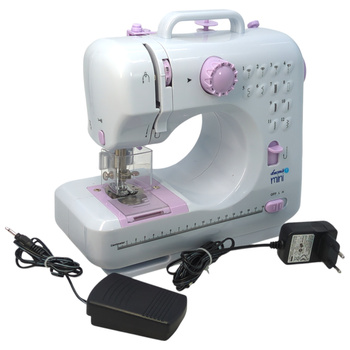 Maszyna do szycia Łucznik Mini biało-fioletowa 12 programów