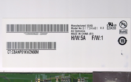 Matryca AU Optronics B173RW01 V.3 17,3" 1366x768px 40pin Błyszcząca
