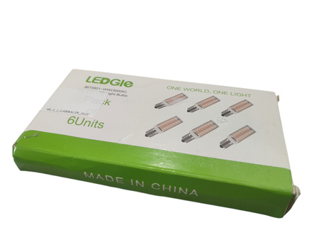 ŻARÓWKI LED E14 8W 700lm 3000K ciepłe białe światło LEDGLE 6 sztuk
